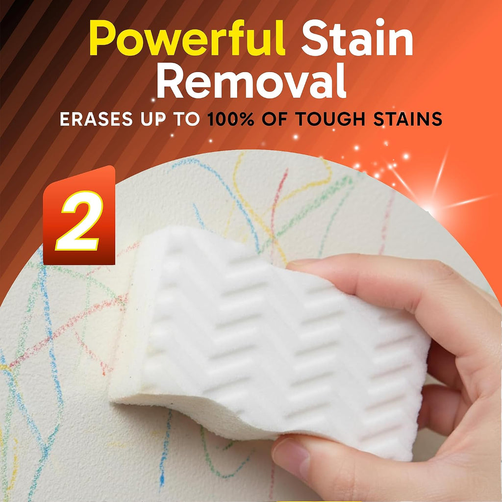 Tough Stain Eraser Sponges, 2 Pack Magic Cleaning Pads