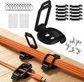 Adjustable Cable Management Clips, 52 Piece Cord Holder Kit, 10 Pack, Black