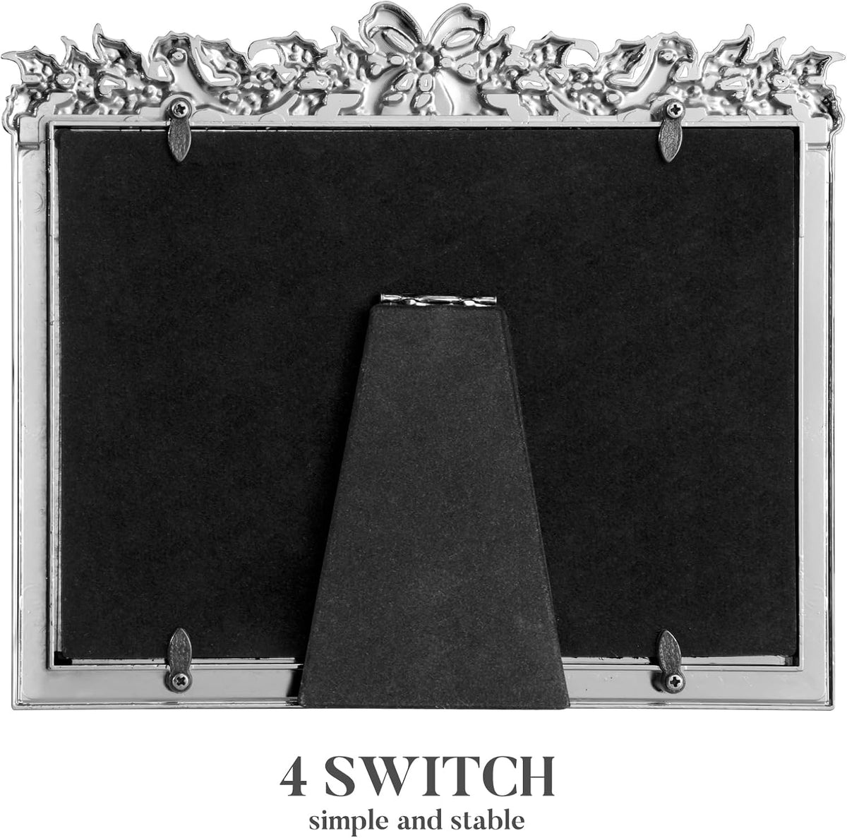 Picture Frame 5x7 Christmas Decorations Metal Photo Display Photo Frames with High Definition Glass Front Gift Ideas Tabletop Home Decorative (Red)