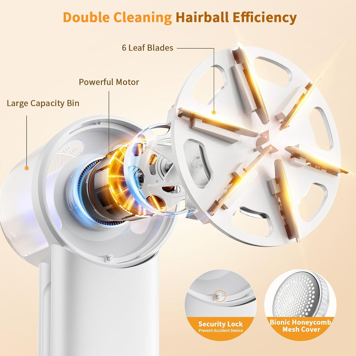 coldSky Large Fabric Shaver, 2-in-1 Electric Fabric Shaver & Lint Remover