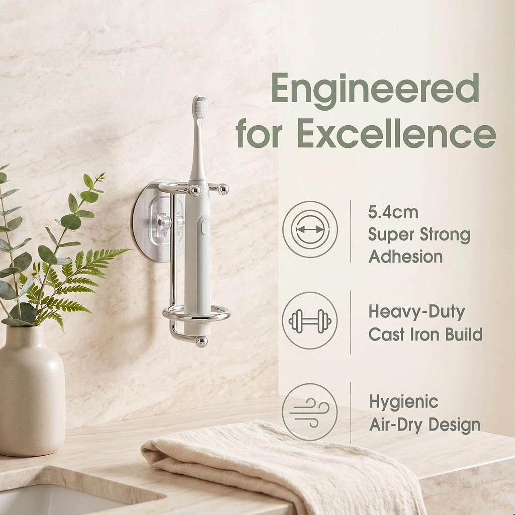 Electric Toothbrush Holder Wall Mounted, Cast Iron, 1 Pack