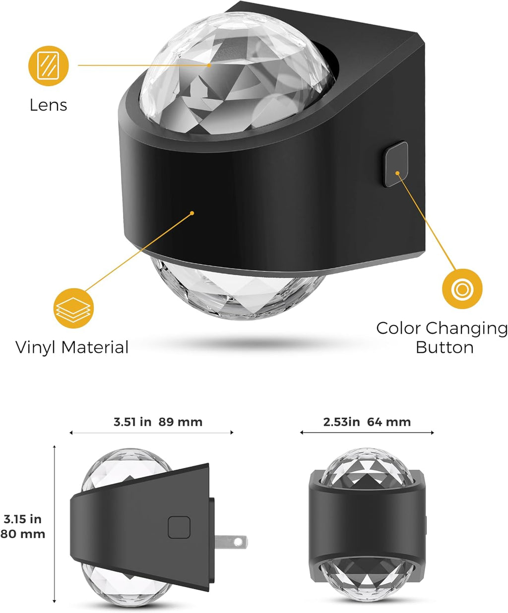 L LOHAS LED Night Light,Night Lights Plug into Wall,Projector Night Light