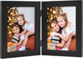 Frametory, 5x7 Double Picture Frame Black, 1 Pack