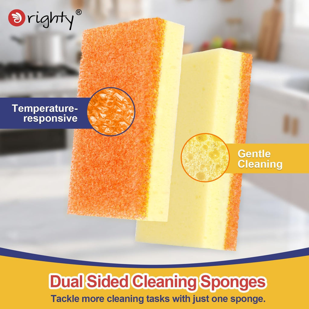 Orighty Dish Sponges, Temperature-Responsive Kitchen Sponges 6 Pack