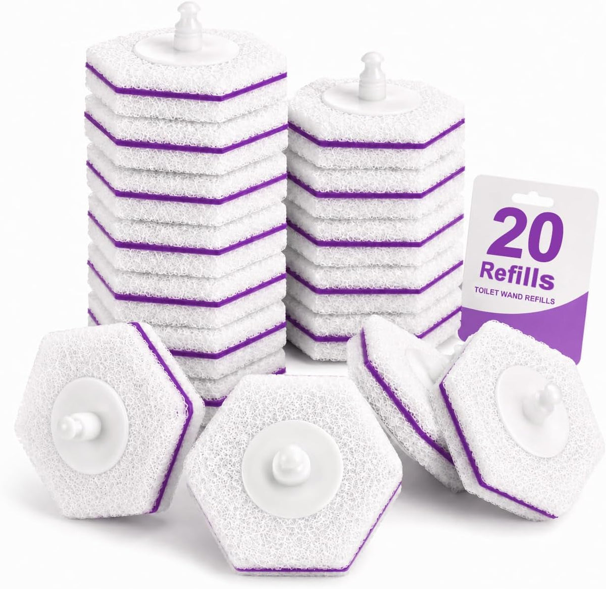 Msvvko Compatible Toilet Wand, Disposable Toilet Brush Refills
