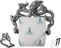 Comfify Silver with Black Cast Iron Octopus Toilet Paper Holder – Nautical