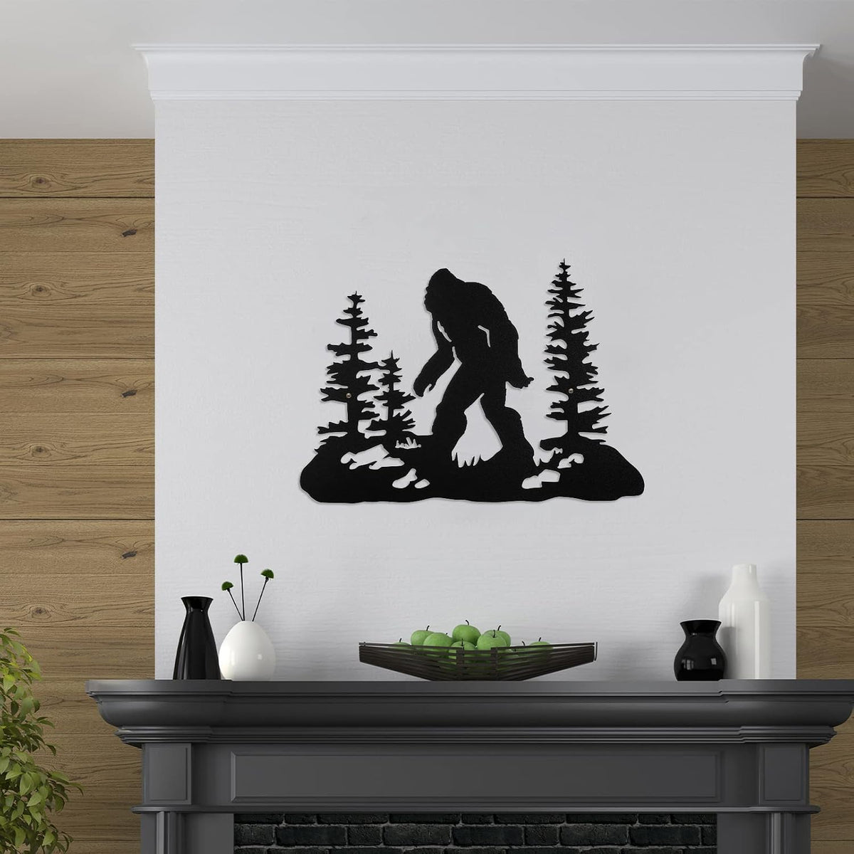 Demissle Big Foot Sasquatch Gift Bigfoot Wall Art Yard Decor, Black