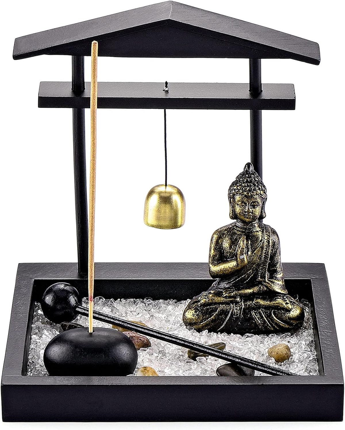 Jovivi Zen Garden Set Buddha Statue, Incense Stick Holder Bowl