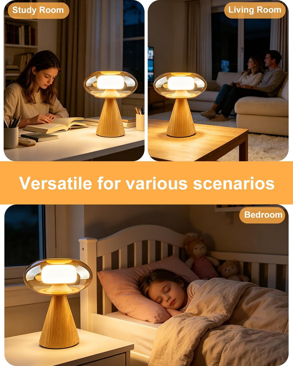 Lightdot Modern Mushroom Table Lamp Dimmable RGB Ambient Lighting Gift Box