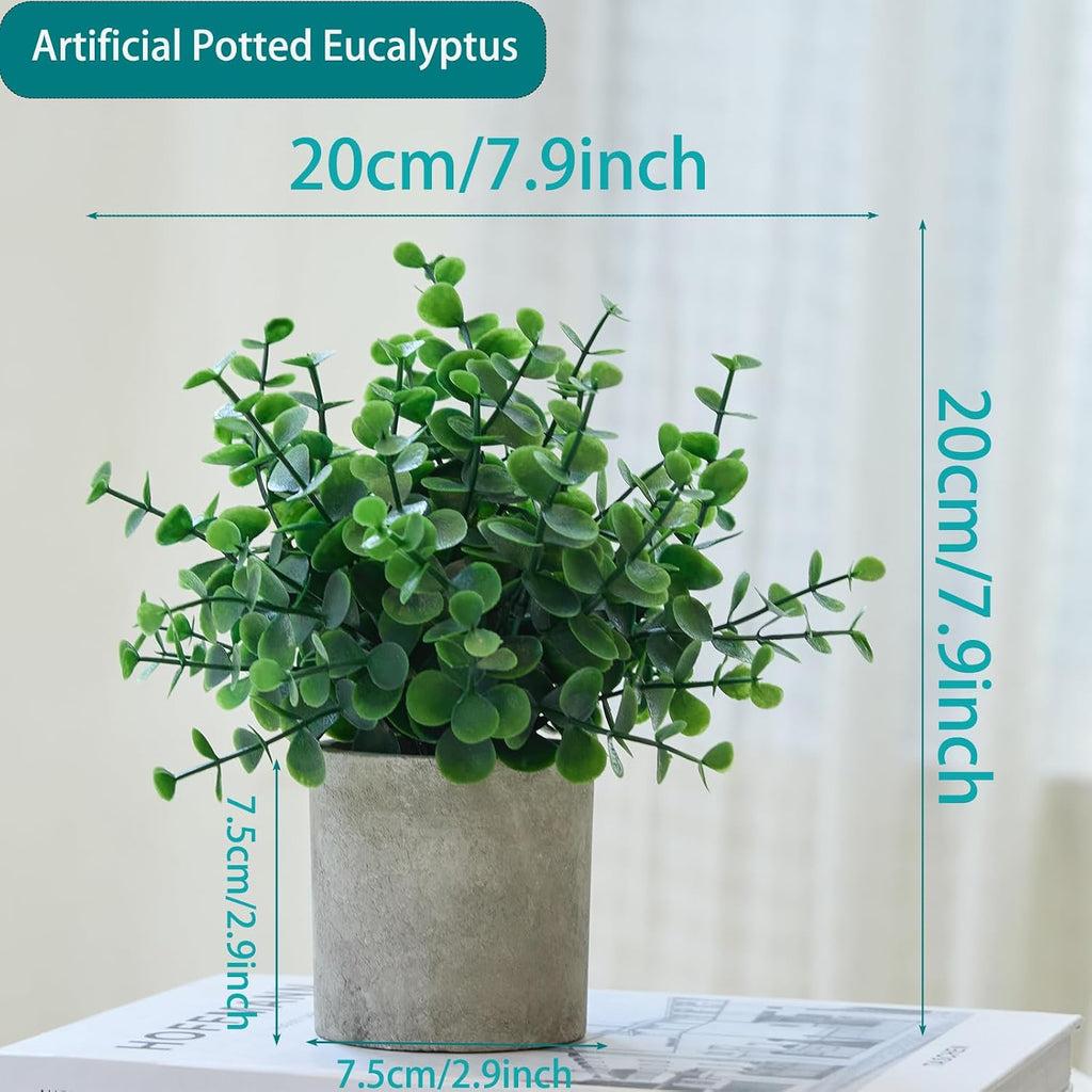 3 Pack Small Potted Fake Plants for Desk Shelf Bedroom Decor