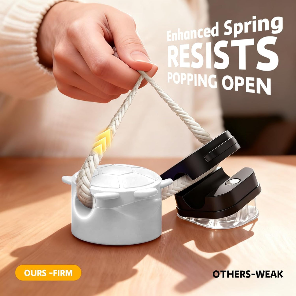 Rotatable Cable Clips, 8 Pack Cord Holder for Nightstand White