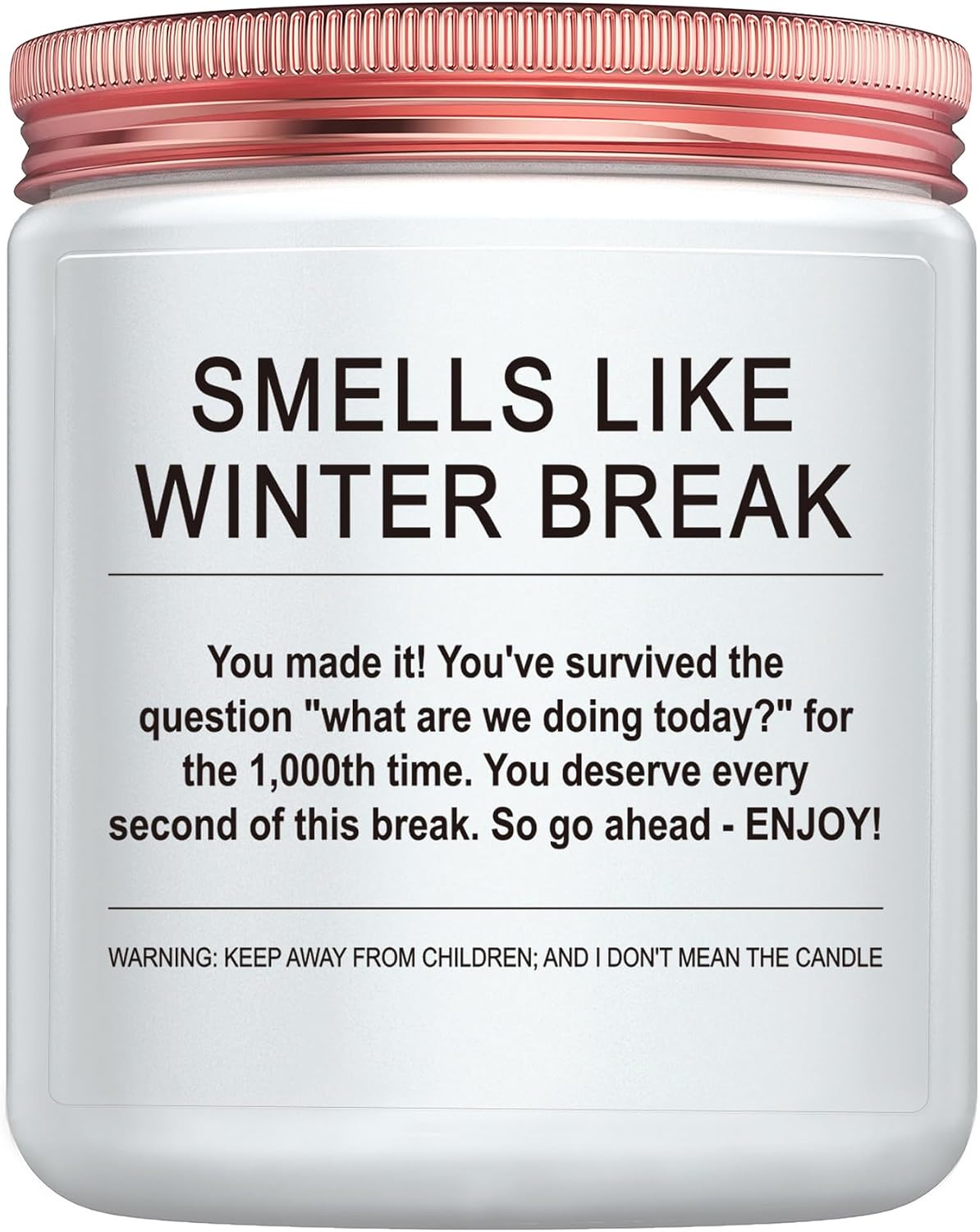 Appreciation Gift for Women Funny Winter Break Christmas Student Teacher Gifts Scented Soy Candle