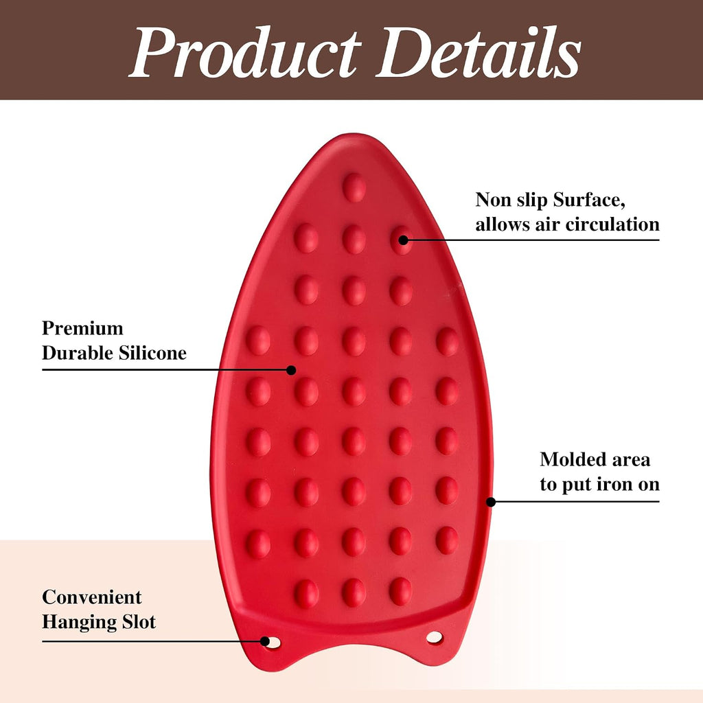 Savina Silicone Rest Pad for Ironing Board(2 Pack). Heat Resistant Pad, Thicker Version. Perfect Combination with Ironing Board and Mat.