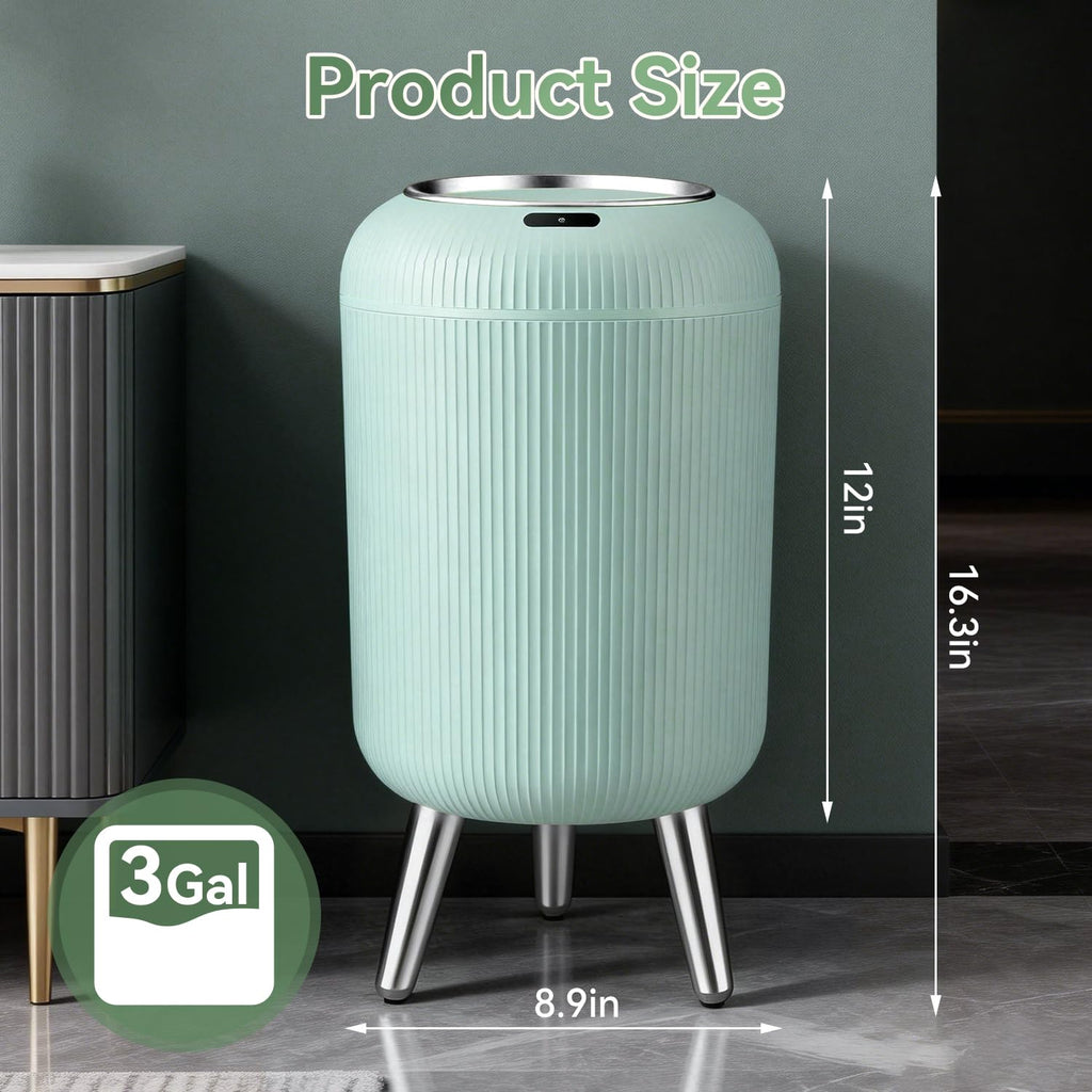 Procade Blue Bathroom Trash Can with Lid,Small Automatic Touchless Trashcan