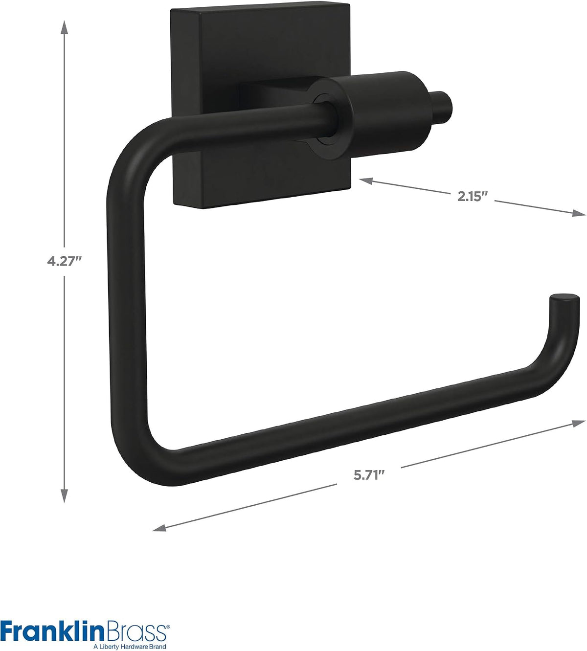 Franklin Brass Toilet Paper Holder | European Style | Matte Black | Wall Mount Single Post | Maxted Bathroom Accessories