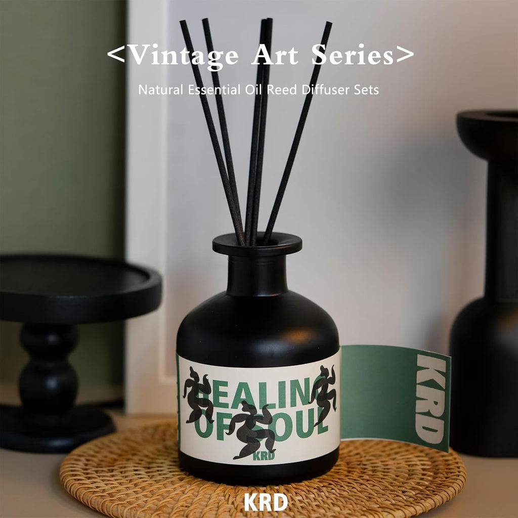 KRD Large Sweet Reed Diffuser Set for Bedroom, Floral Scents, 8.45oz
