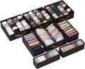 Tuza Drawer Organizer Clothes, 8 Pack sock Underwear organizer for drawer, Foldable Dresser Organizer Bins for Baby Clothes, Fabric Drawer Organizer Dividers for Socks, Underwears, Bra, Ties (Black)