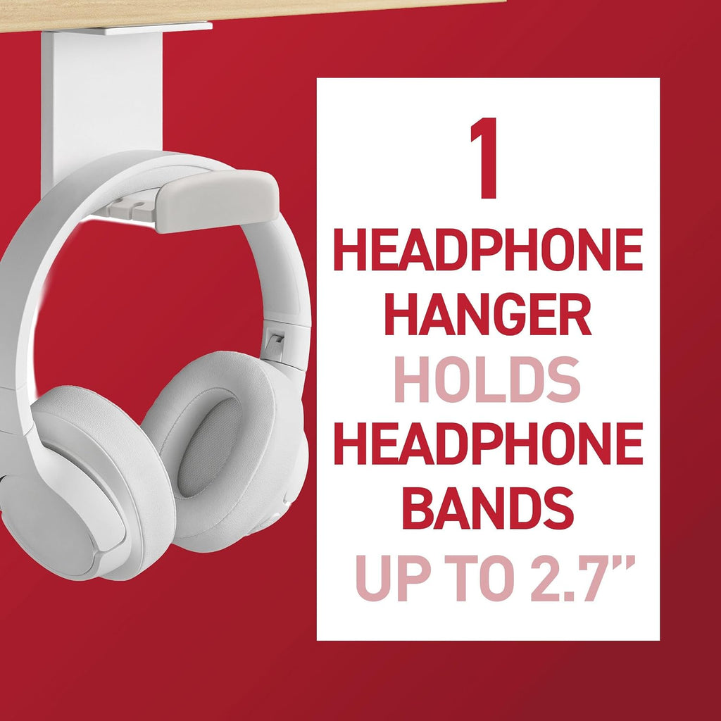 Command Headphone Hanger, 1 Hook, 4 Large Strips