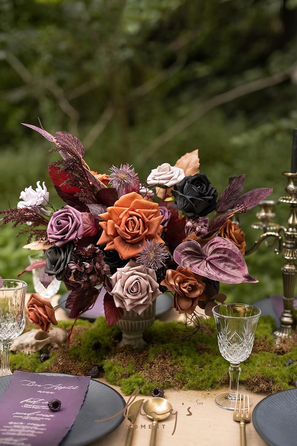 Ling's moment Artificial Wedding Fall Flowers Deluxe Combo, Hollween Decor