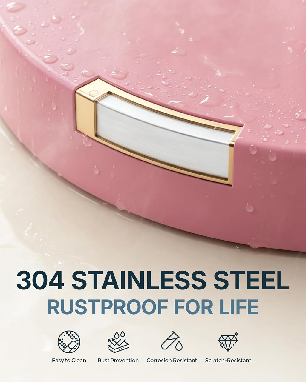RARXTR Toilet Paper Holder Stand with Heavy Stable Base No Tipping Pink