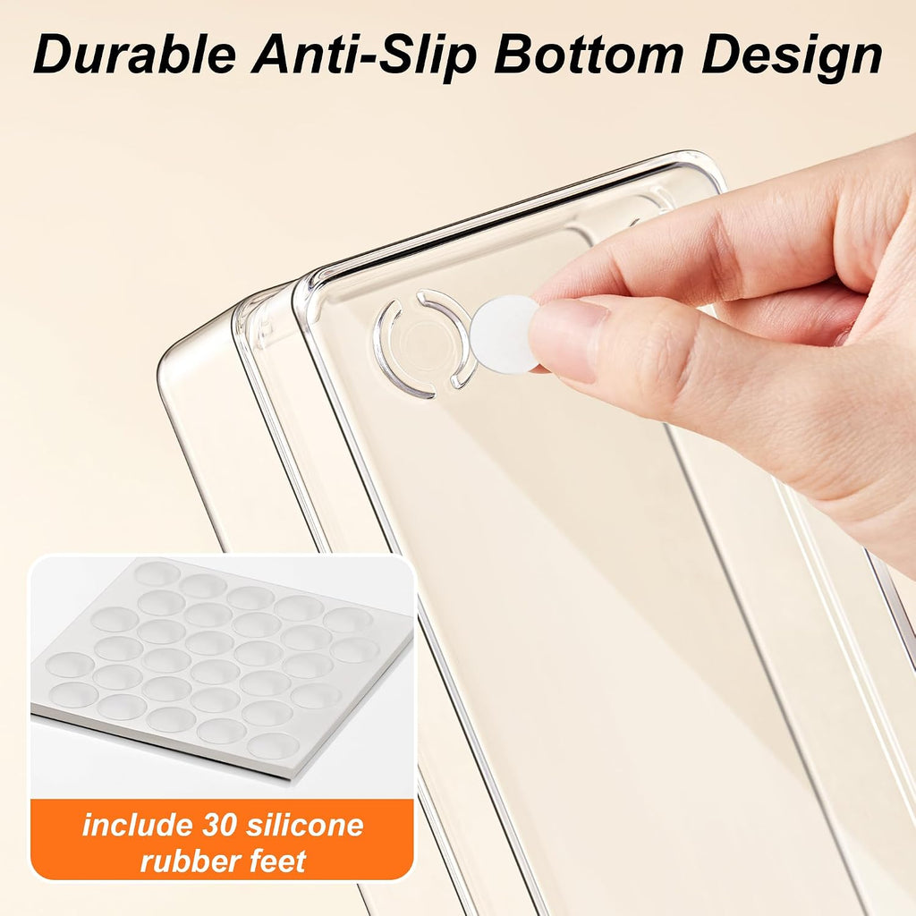 SMARTAKE 7 PCS Drawer Organizer, 4-Size Desk Drawer Organizer Trays