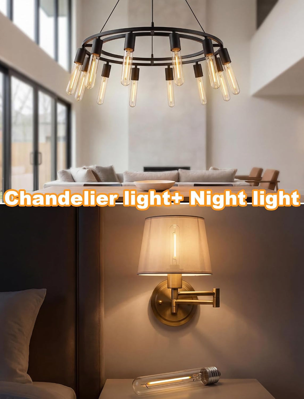 25 Pack E12 LED T13 Replacement Bulbs, 0.6W Dimmable Waterproof Candelabra Base Bulbs, 2700K Warm White, for S14 G40 C7 String Lights, Chandeliers, Outdoor Patio & Night Lights