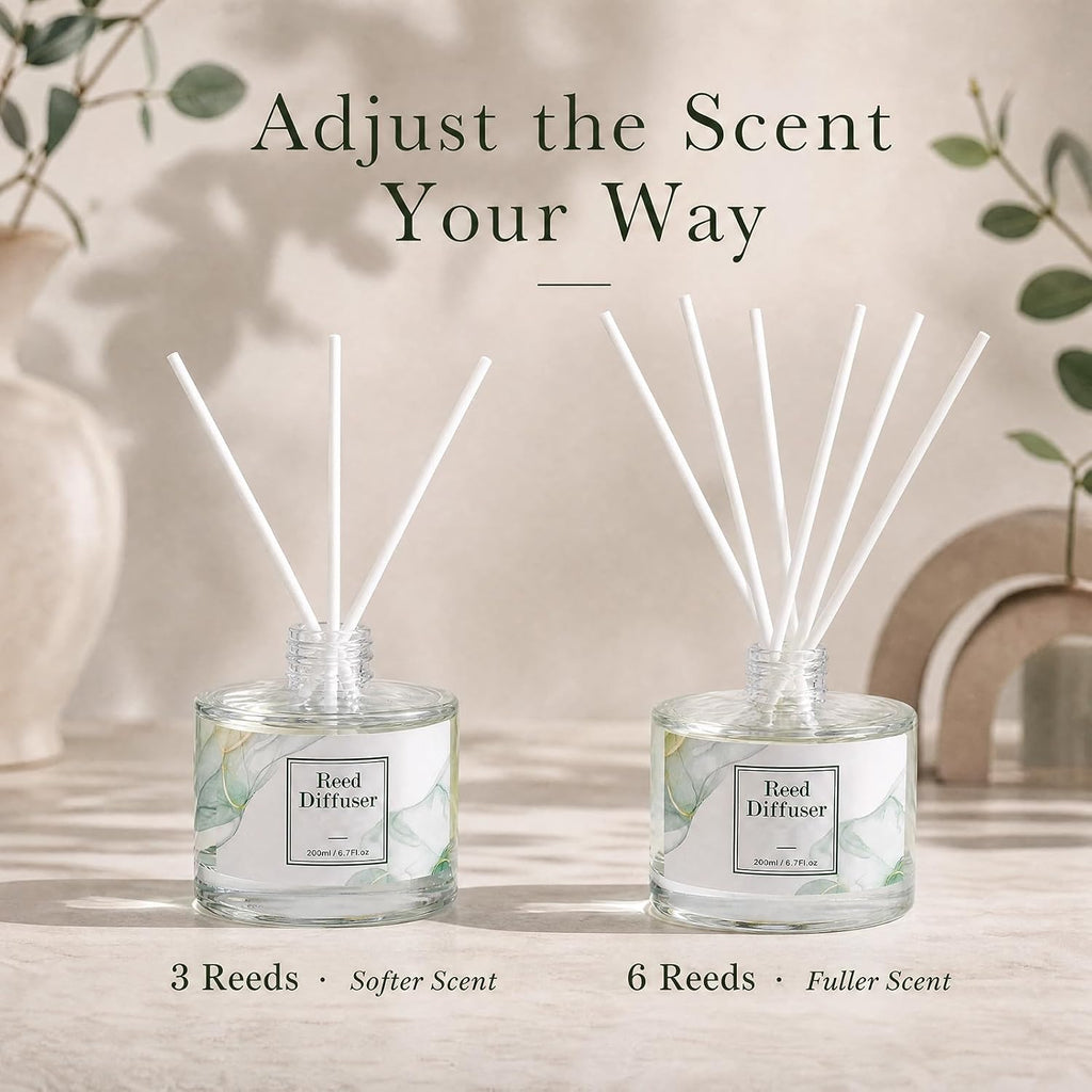 Reed Diffuser Set, Clean Linen, 6.7 Fl Oz, Home Fragrance