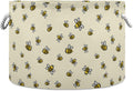 visesunny Cute Bee Pattern Laundry Baskets Fabric Storage Bin Storage Box Collapsible Storage Basket Toy Clothes Shelves Basket for Bathroom,Bedroom,Nursery,Closet,Office