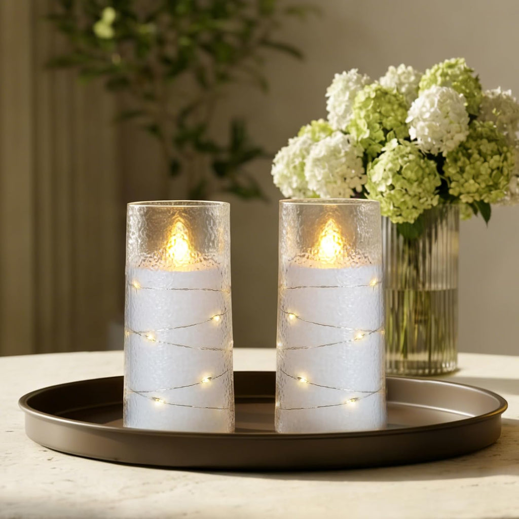 Homemory 3"x6" Upgraded Flickering Flameless Pillar Candles with Remote