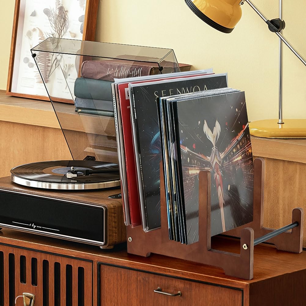 Records Holder, 3-Tier Vinyl Record Storage Display Rack forAlbums