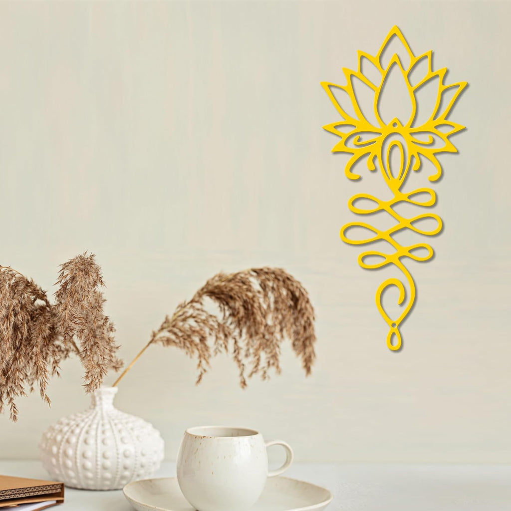 Xedatric Lotus Flower Wall Decor Gold Metal Yoga Wall Art with Lotus