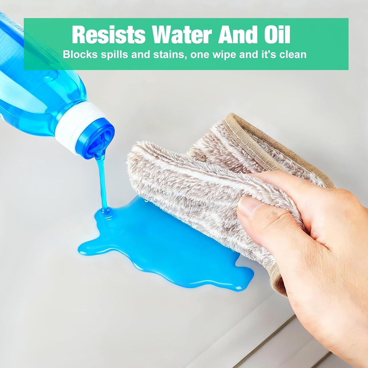 Waterproof Under Sink Mat 34"x22", Silicone Mat, Beige
