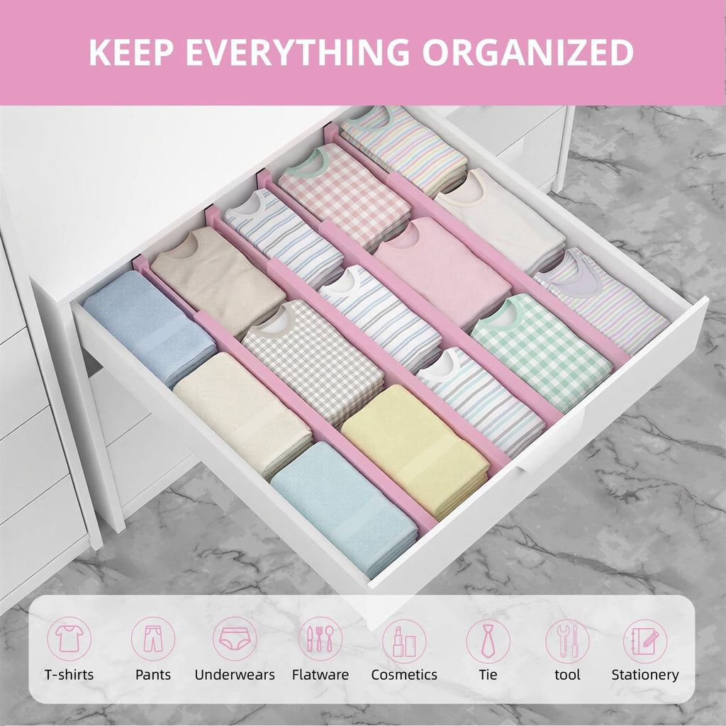 ANTOWIN Expandable Bamboo Drawer Dividers, Fits 17.6-21.6" Drawers
