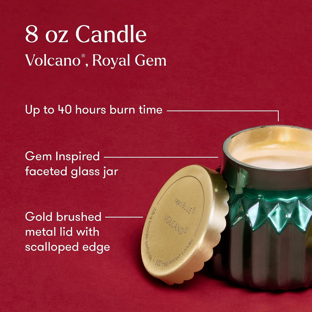 Capri Blue Volcano Candles | Scented Candles for Home | Emerald Green, 8 oz