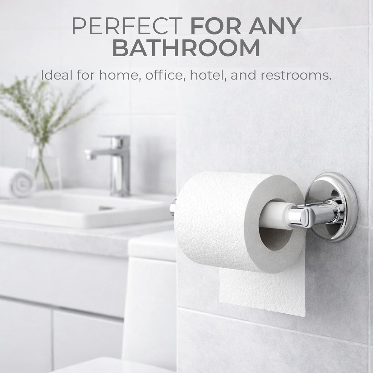 7 Inch White Toilet Paper Holder Spring Loaded Roller Replacement Rod