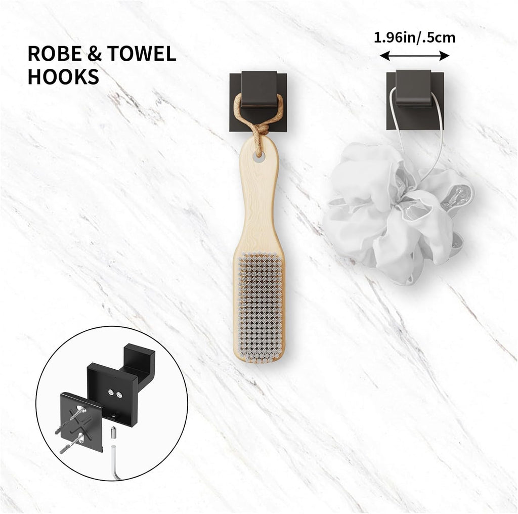 15-Pieces Matte Black Bathroom Accessories Set