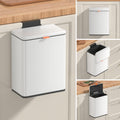 Mbillion 2.1 Gal White Hanging Stainless Steel Compost Bin