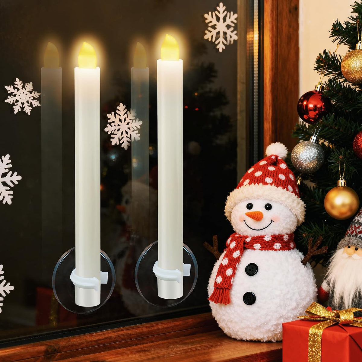 Verdenu 10 Pack Window Candles Battery Operated with Remote Timer