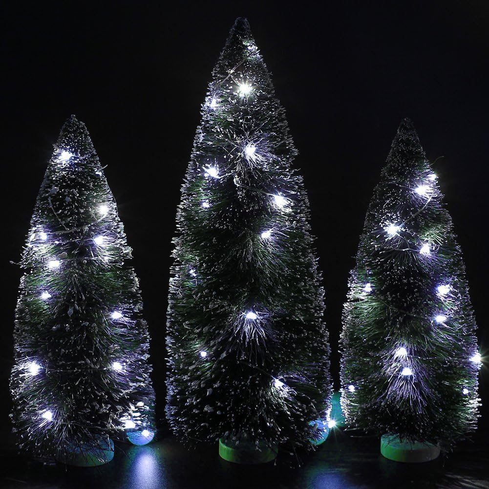 YKB 12 PCS White Fairy Lights LED String Lights Battery Powered, 20 Micro LEDs on 3.3ft/1m Silvery Copper Wire, Battery Operated String Lights by 2xCR2032, for Christmas Decorations Holiday Wedding