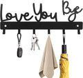 Heqxwl Cute Key Holder Wall Mount, Love You Bye Entryway Key Rack