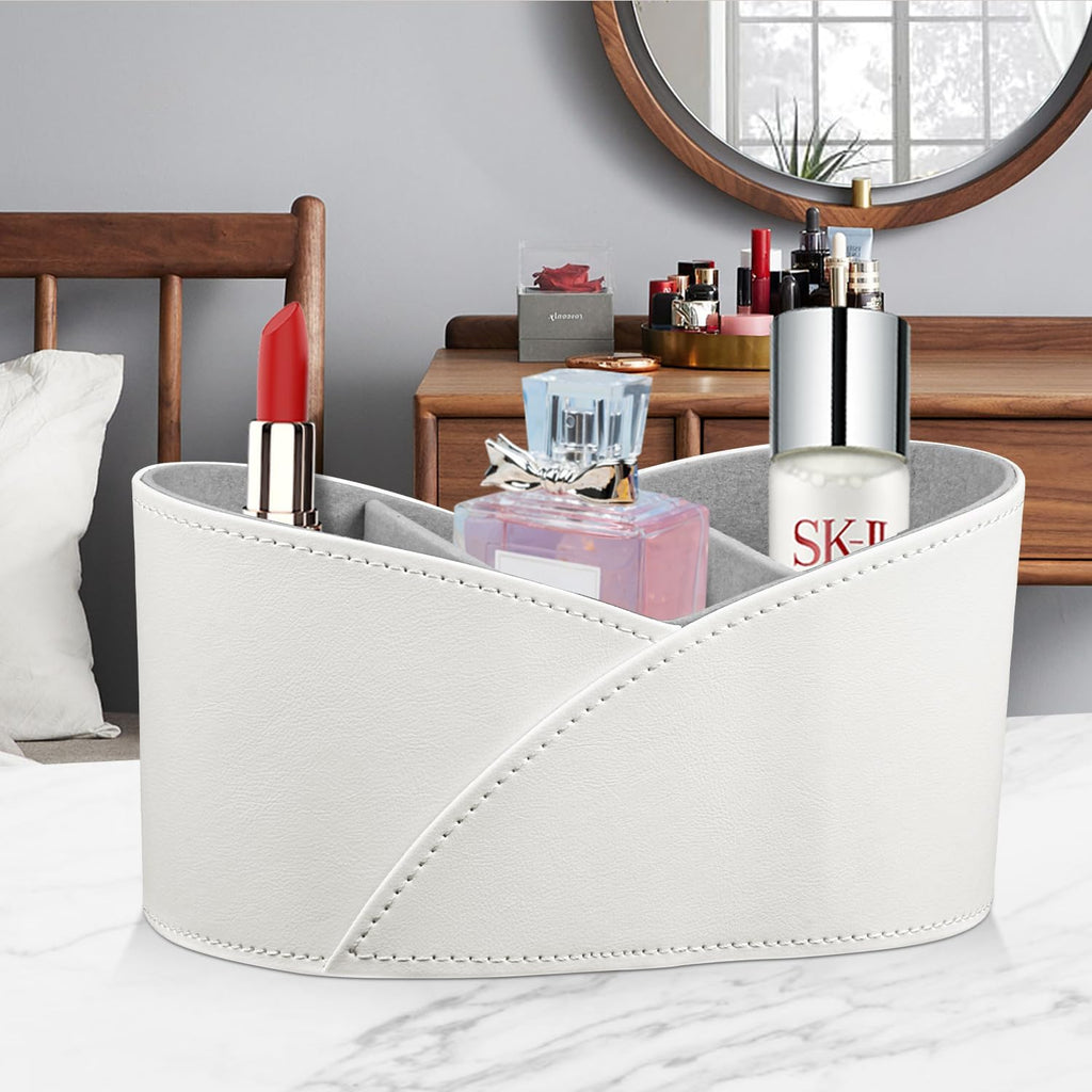 PU Leather TV Remote Control Holder,Pen Holder,Nightstand Organizer Caddy