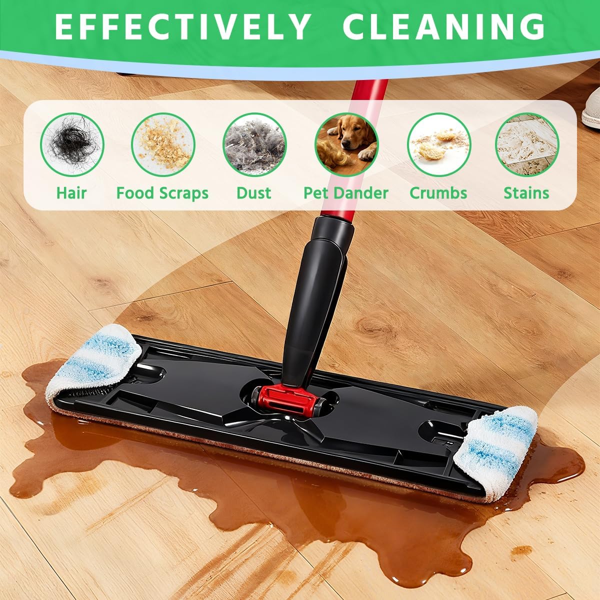 6 Pack H2prO Mop Pads Replacement for O Cedar H2prO Flat Mop System