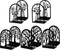 5 Pairs Metal Book Ends for Shelves, School Decorative Bookends,Modern