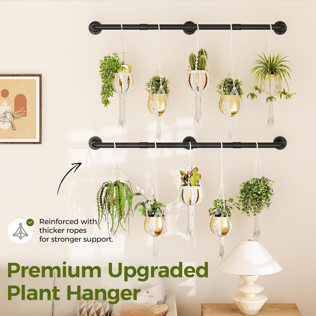 Bamworld Window Plant Hanger Indoor 63in 2PCS Hanging Planters for Indoor