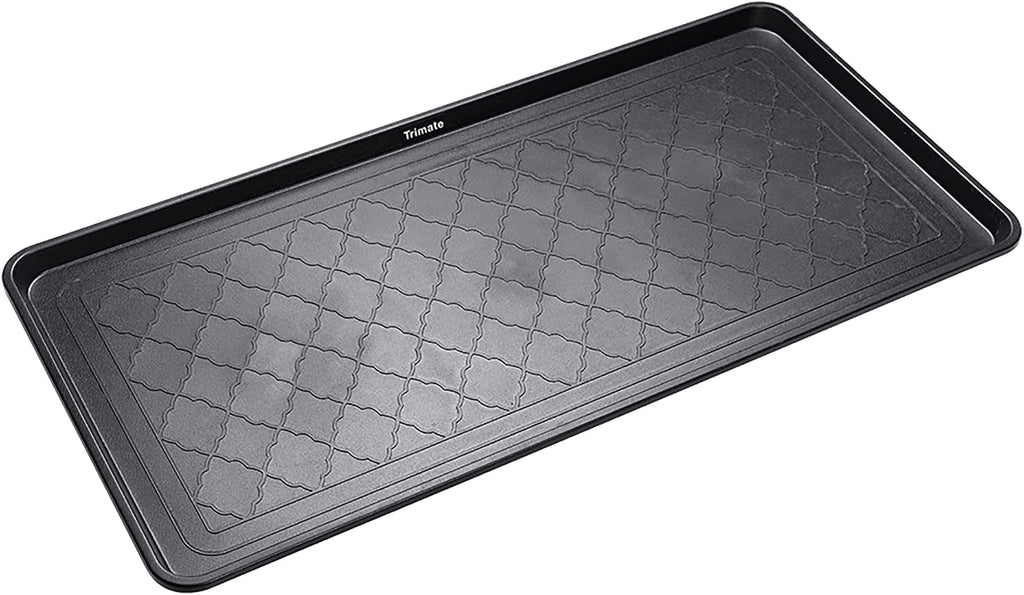 Boot Tray Black, 40x20 in - Waterproof Shoe Mat, Recycled Material