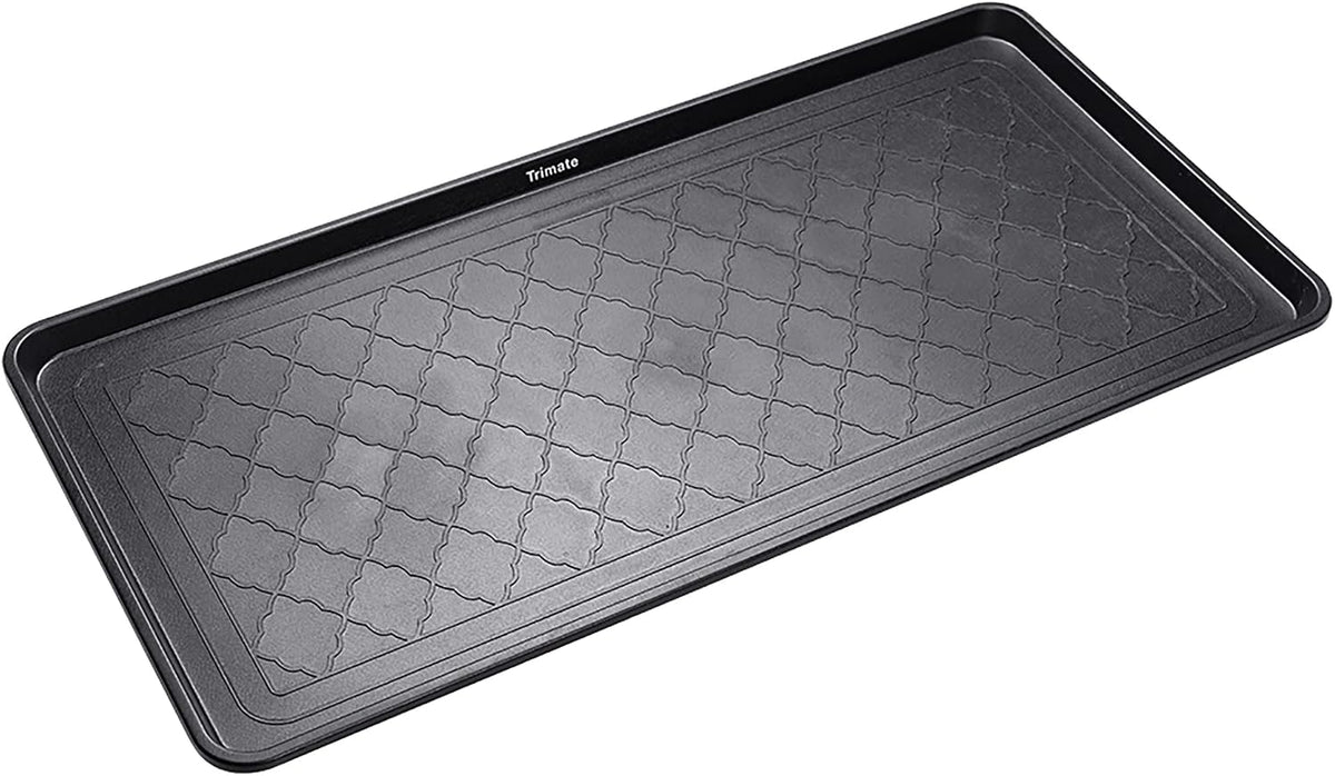 Boot Tray Black, 40x20 in - Waterproof Shoe Mat, Recycled Material