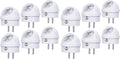 Emotionlite Plug-in Night Lights, Warm White LED Nightlight, 360° Rotation, Dusk to Dawn Sensor, Adult, Bedroom, Hallway, Bathroom,Kitchen, Stairways, Corridor, 12 Pack