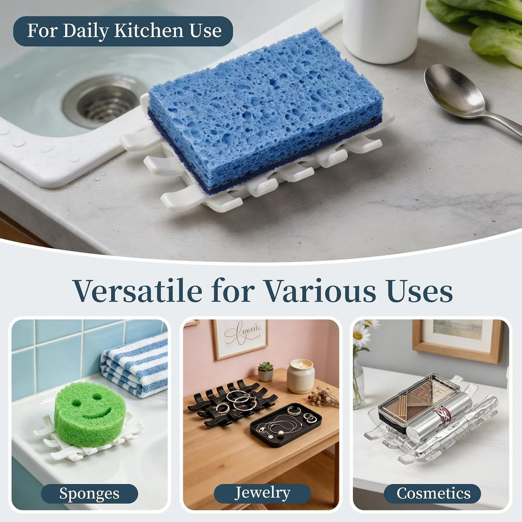 1 Pack Plastic Bar Soap Holders for Shower, Woven Design Black Soap Dishes with Drain for Bathroom Sink, Shampoo Bar Holder Soap Tray for Shower Shelf/Niche, Bathtub, Kitchen Counter