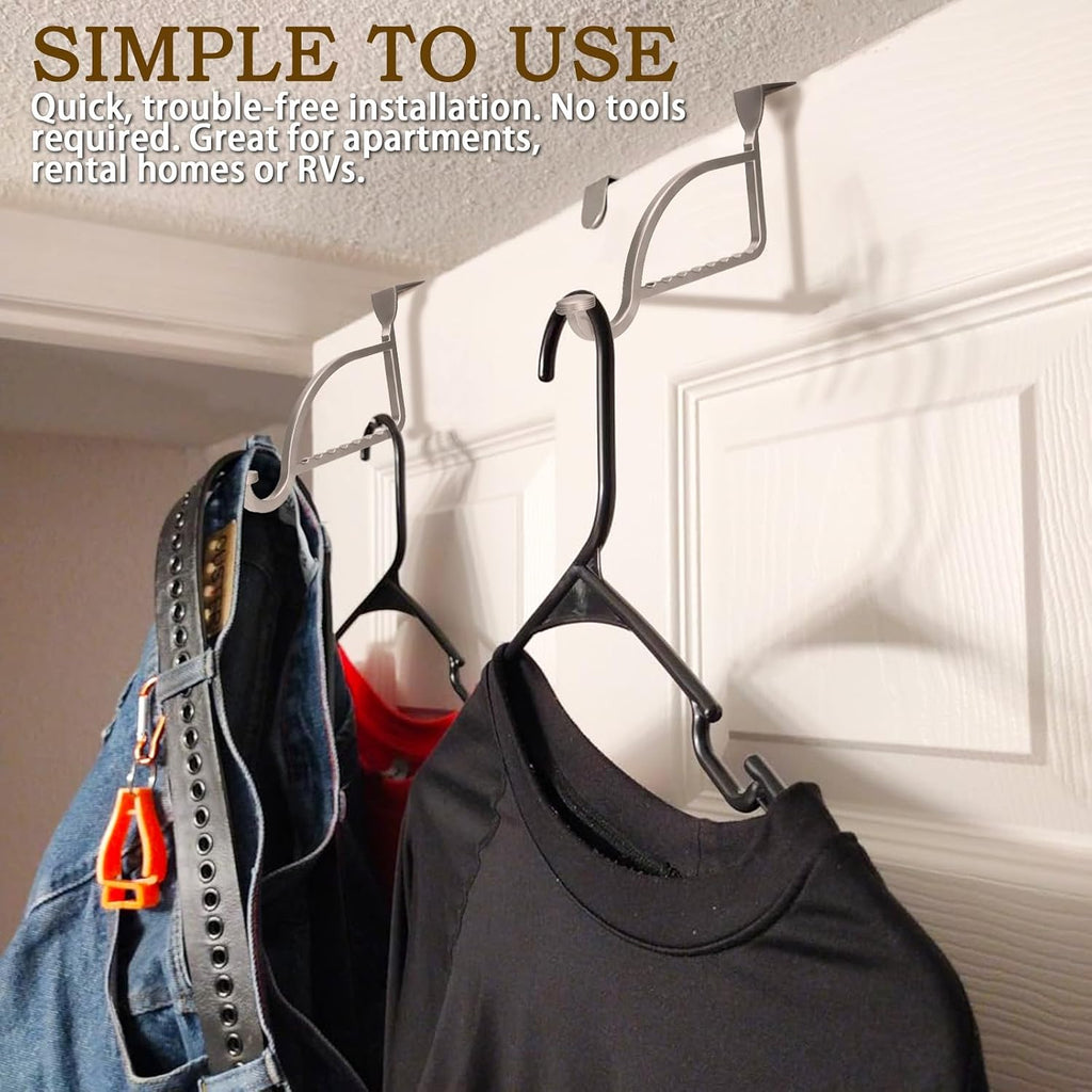 Design Hangers and Hooks, Extension Devices on Closet Doors, Alloy