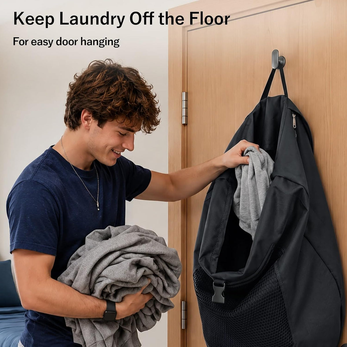 F-color Laundry Backpack Bag for College - Heavy Duty Laundry Bag 75L